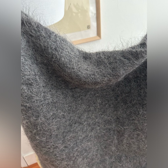 NWT Women's Zara Asymmetric Alpaca Blend Knit Bolero Size L - Picture 6 of 9